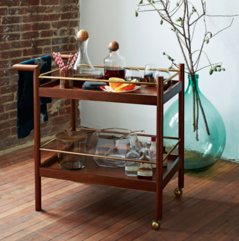 West Elm bar cart