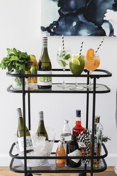 wine spritzer bar - kmart drinks trolley